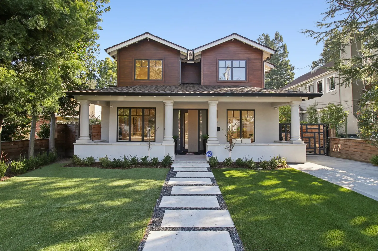154 Coleridge Avenue, Palo Alto — the shingled front elevation seen from the street